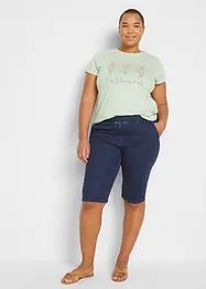 T-shirt i basmodell med tryck (2-pack), bonprix