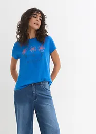 T-shirt i basmodell med tryck (2-pack), bonprix