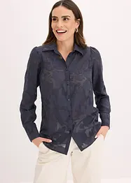 Blus i jacquardchiffong, bonprix