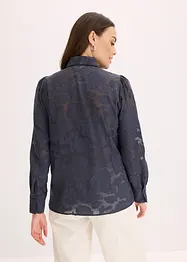 Blus i jacquardchiffong, bonprix