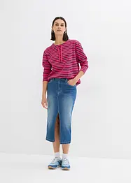 Sweatshirt av material med struktur, bonprix