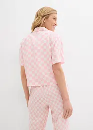 Kortärmad blus, rutig, bonprix