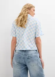 Kortärmad blus, rutig, bonprix
