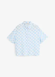 Kortärmad blus, rutig, bonprix