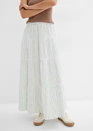 Randig maxikjol av ren bomull, bonprix