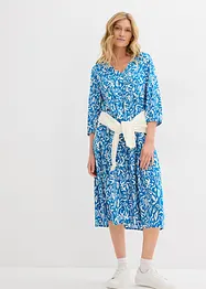 Mellanlång klänning i böljande viskos, bonprix