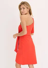 One shoulder-klänning med rynk, bonprix