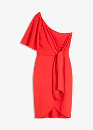 One shoulder-klänning med rynk, bonprix