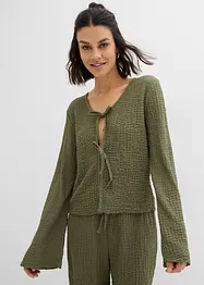 Cardigan av crepe, bonprix