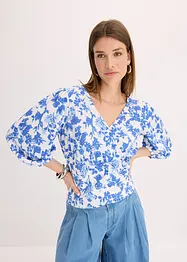 Smockad topp, bonprix