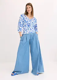 Smockad topp, bonprix