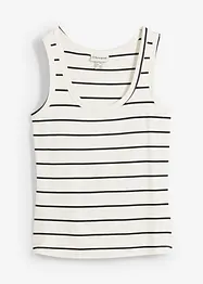 Feminint ribbstickat linne, bonprix