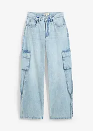 Cargo jeans med medelhög midja, bonprix