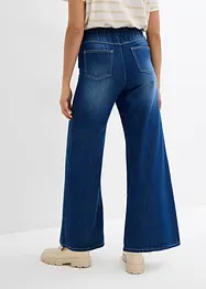 Wide-Leg-jeans, medelhög midja, bekväm linning, bonprix