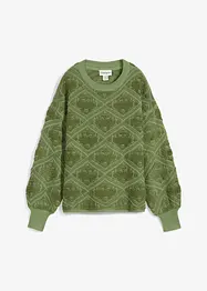 Stickad tröja i fyrkantig modell, bonprix