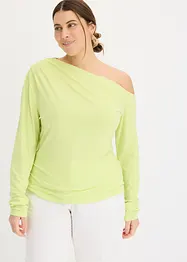 Off-shoulder-topp med rynkning, bonprix
