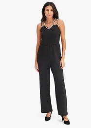 Jumpsuit i jersey med strass, bonprix