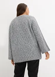 Oversizetröja med flätstickning, bonprix