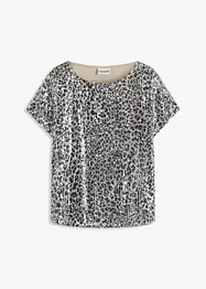 Paljettopp med leopardmönster, bonprix