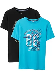 T-shirt för barn (2-pack), ekologisk bomull, bonprix