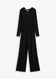 Jumpsuit i jersey med djup urringning, bonprix