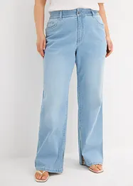 Straight Jeans High Waist, med slits, bonprix