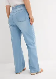 Straight Jeans High Waist, med slits, bonprix