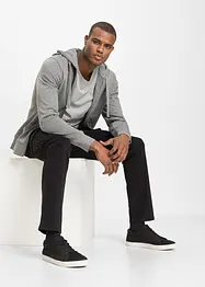 Stretchbyxa med cargofickor och smal passform, raka ben, bonprix