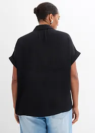 Oversizeblus i kräpp med strukturerad yta, bonprix