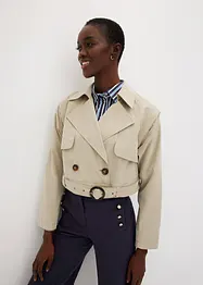 Trenchcoat med avtagbara ärmar och nederdel, bonprix