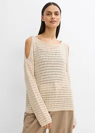 Boxy tröja med cutouts, bonprix