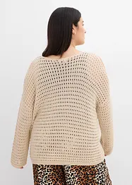 Boxy tröja med cutouts, bonprix
