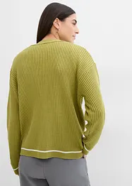 Oversizecardigan med broderi, bonprix