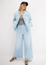 Jeansjacka med strass, bonprix