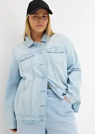Jeansjacka med strass, bonprix