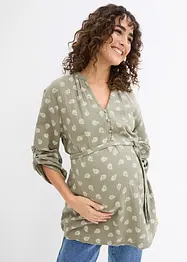 Mamma-/amningsblus i ren bomullsmuslin, bonprix