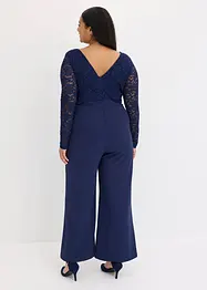 Jumpsuit med spets och kedja framtill, bonprix