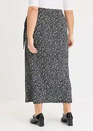 Mönstrad kjol i kräppad jersey, bonprix