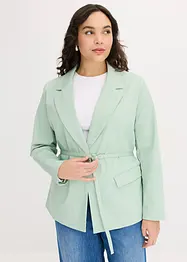 Stretchkavaj i twill med knytskärp, bonprix
