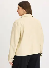 Kort trenchcoat i skinnimitation, bonprix
