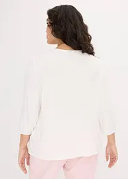 Jerseytopp med spetsinfällning, bonprix