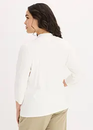 Topp med 3/4-ärm och vriden krage, bonprix