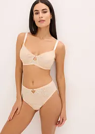 Minimizer-BH med bygel och tvåfärgad, glittrig spets, bonprix