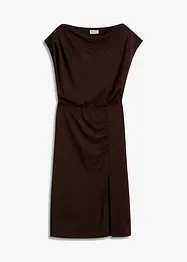 Asymmetrisk jerseyklänning med rynkningar, bonprix