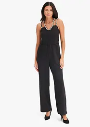 Jumpsuit i jersey med strass, bonprix