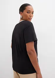 T-shirt med kontrastfärgad detalj, bonprix