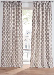 Gardinlängd med grafiskt mönster i ekologisk bomull (1-pack), bonprix