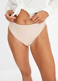 Stringtrosa i ett glansigt material med hög midja (2-pack), bonprix