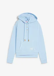 Sweatshirt med huva i fyrkantig modell, bonprix