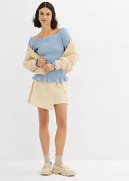 Långärmad topp med smock, bonprix